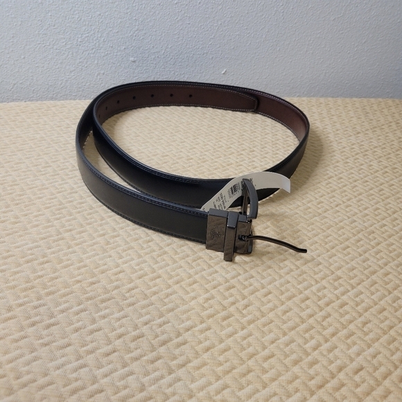 Dockers mens size XL black/brown reversible vegan leather belt - Picture 1 of 6